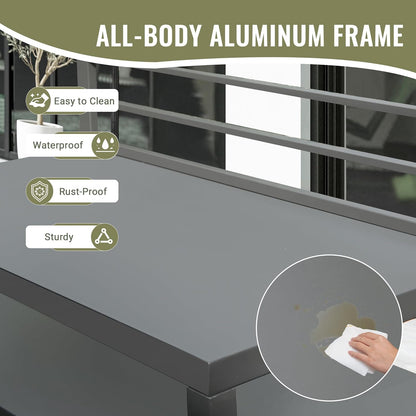 Aluminum Outdoor Kitchen Island with Wall‑Mounted Storage & Weatherproof Cover