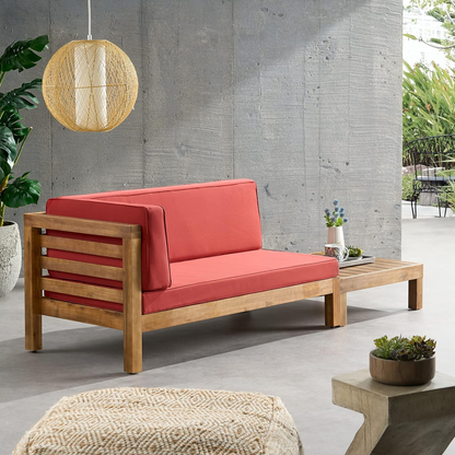 Oana Acacia Wood Patio Furniture Set with Water-Resistant Cushions - Multiple Colors