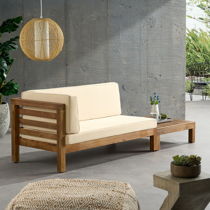Oana Acacia Wood Patio Furniture Set with Water-Resistant Cushions - Multiple Colors