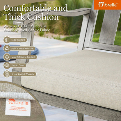 Azur 82.5"  Rectangular Outdoor Dining Set with Sunbrella® Cushions