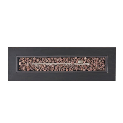 48" Contemporary Rectangular Propane Fire Pit – 50,000 BTU