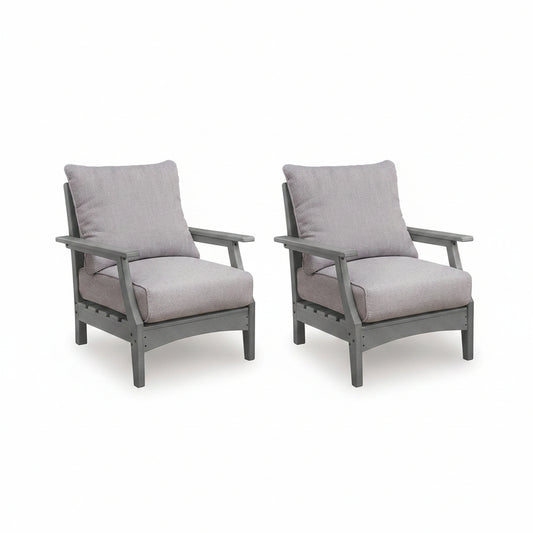 Cove Beach - Lounge Chair With Cushion (Set of 2) - Gray