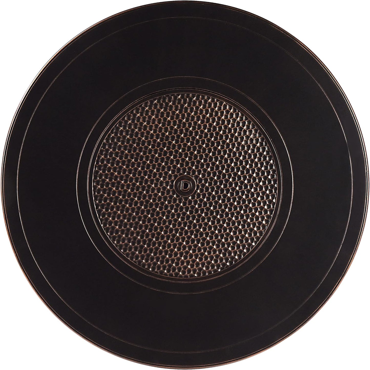 AZMATERA-FPT-AC Aluminum 44 In. round Propane Beads, Lid and Fabric Cover Finish Outdoor Fire Table, Antique Copper