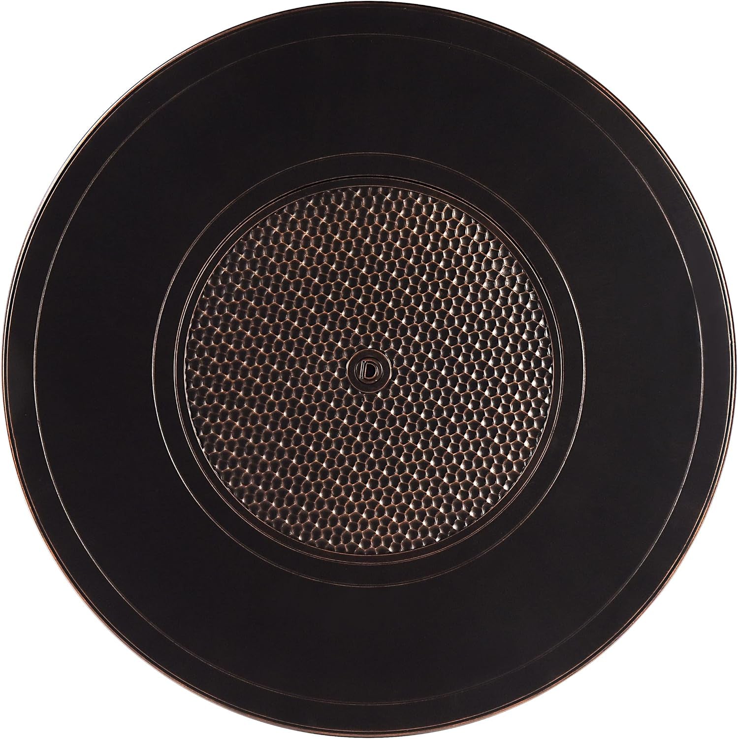 AZMATERA-FPT-AC Aluminum 44 In. round Propane Beads, Lid and Fabric Cover Finish Outdoor Fire Table, Antique Copper