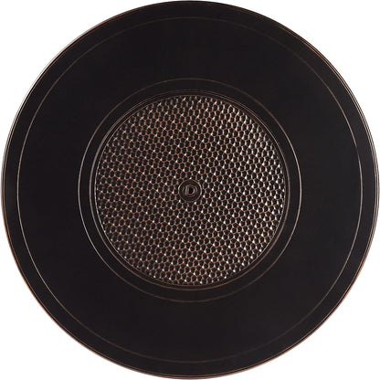 AZMATERA-FPT-AC Aluminum 44 In. round Propane Beads, Lid and Fabric Cover Finish Outdoor Fire Table, Antique Copper