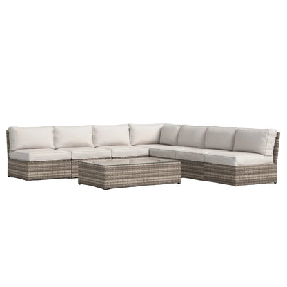 6-Piece Wicker Patio Seating Group with Cushions