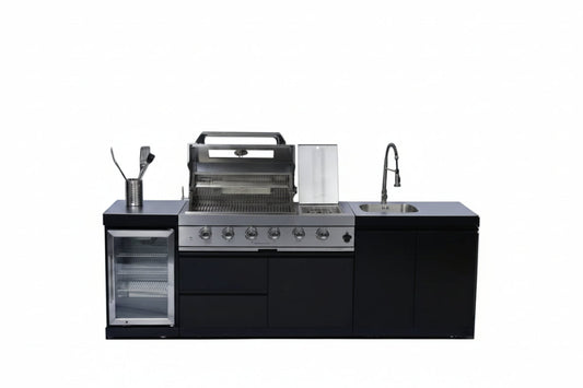 98" Stainless Outdoor Kitchen Grill Island – 72,000 BTUs