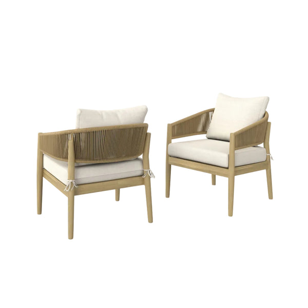 Bayshore - Outdoor Conversation Chair (Set of 2) - Natural