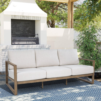 Hamarto 7 Pieces Aluminum Patio Swivel Seating Set With Ottoman