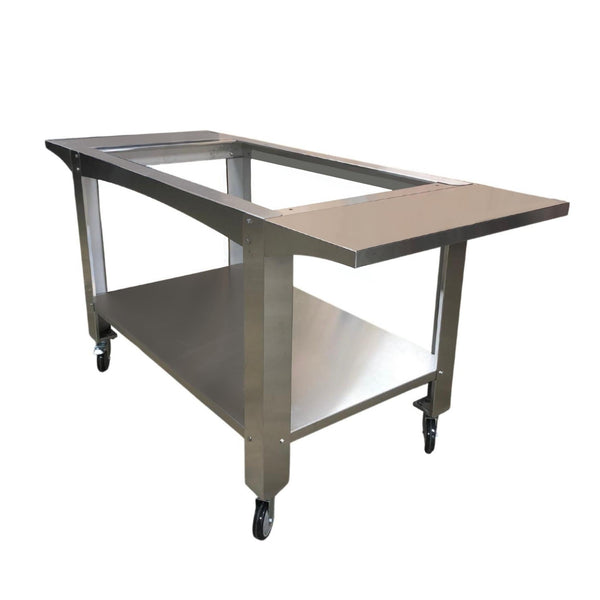 Karma 55 Oven Stand & Cart – Heavy‑Duty 201 Stainless Steel Mobile Base with Locking Casters