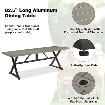 Azur 82.5"  Rectangular Outdoor Dining Set with Sunbrella® Cushions
