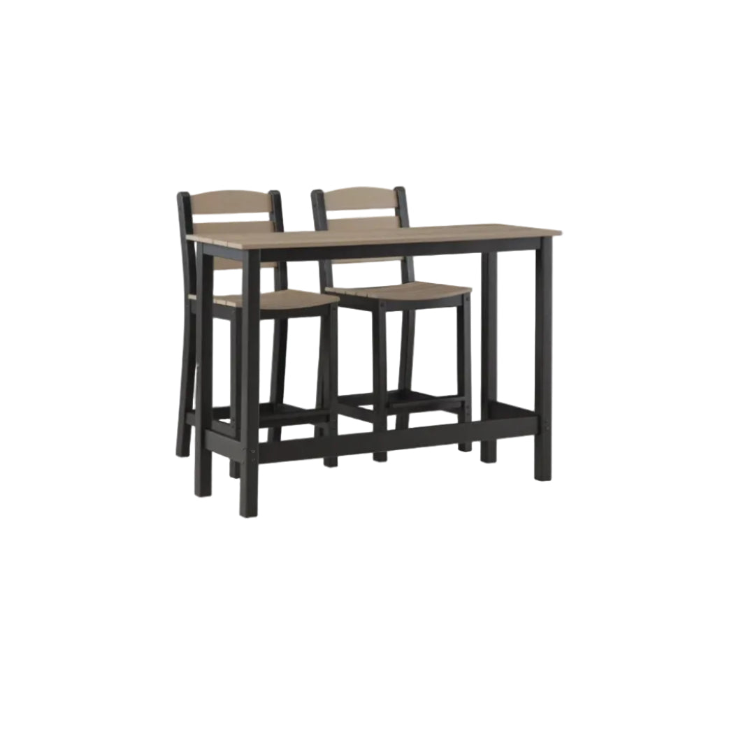 Shoreline Beach - Outdoor Counter Table And 2 Barstools
