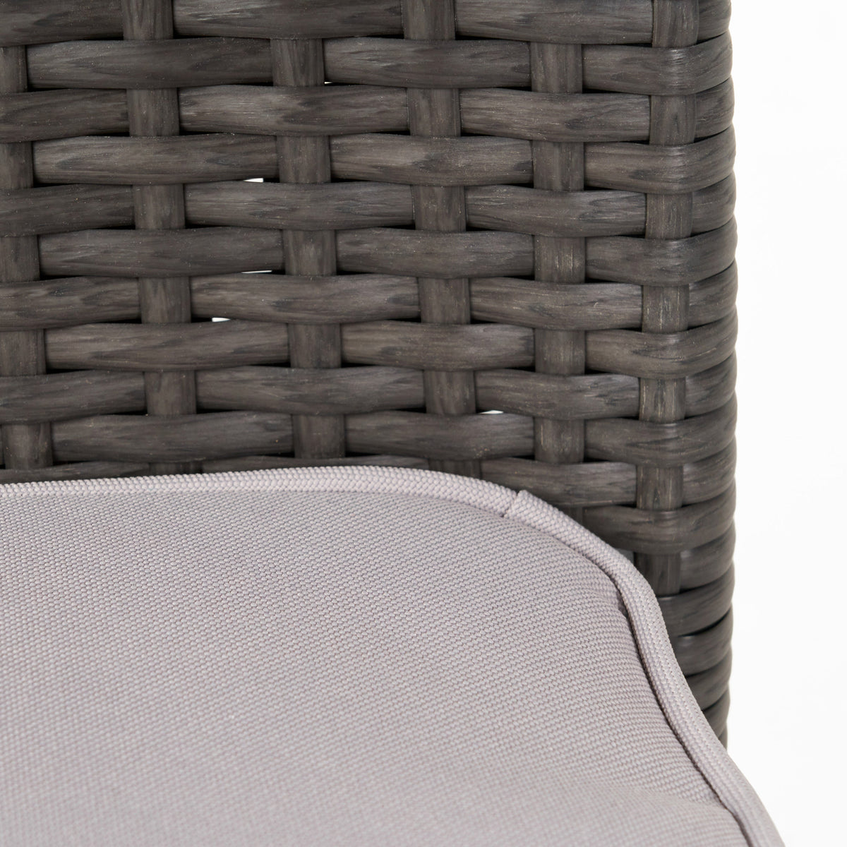 6‑Piece Outdoor Acacia Wood Dining Set with PE Rattan Chairs & Handwoven Rattan Legs