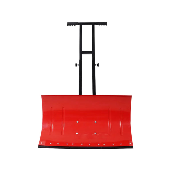 Dual Bar Snow Shovel with Wheels – 29" Heavy-Duty Steel Snow Pusher with Adjustable Handle