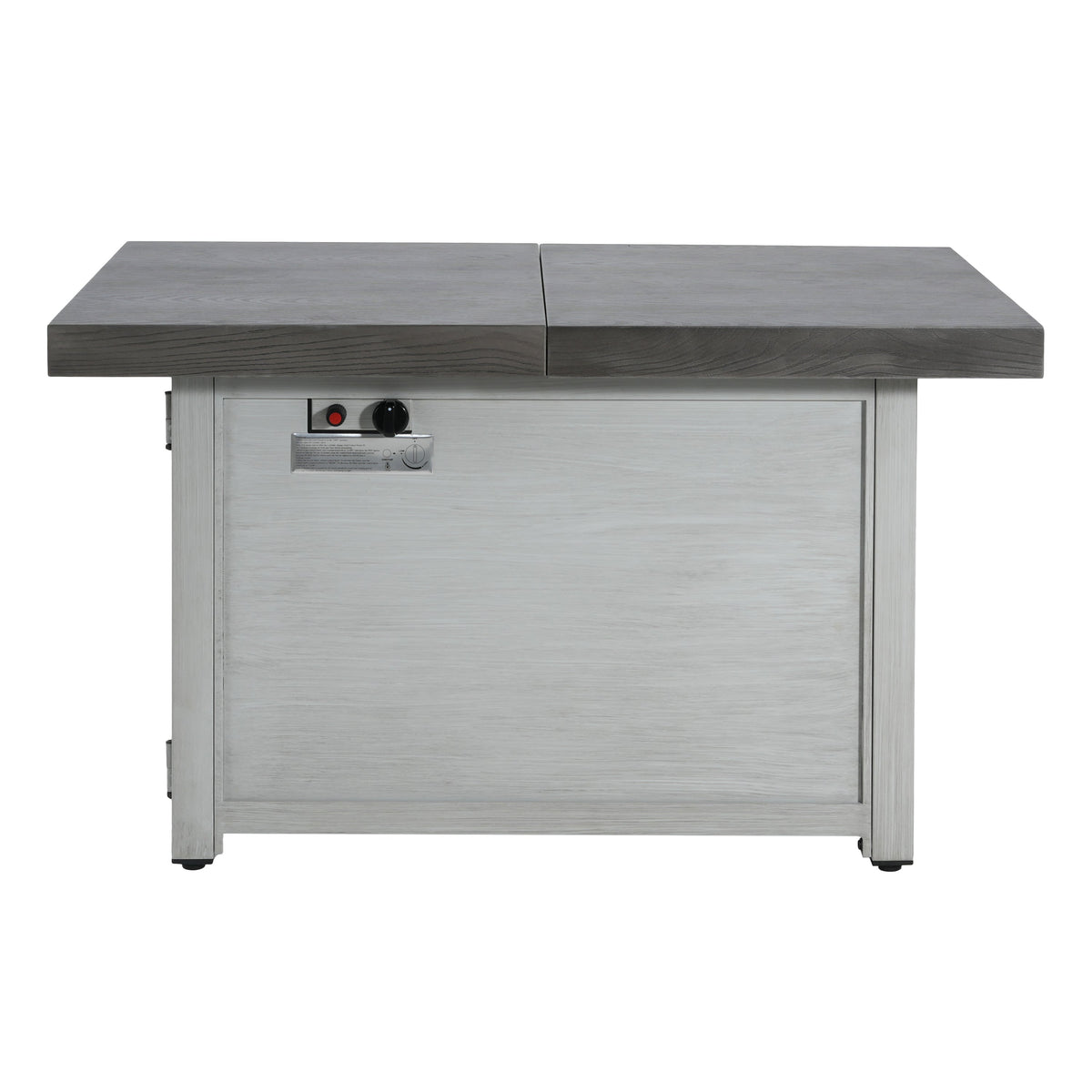 Extendable Rectangle Aluminum Fire Pit Table – 50,000 BTU, Dark Grey