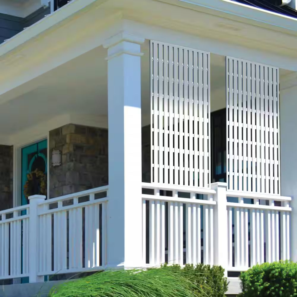 3 Ft. X 6 Ft. Boardwalk White Polypropylene Decorative Screen Panel