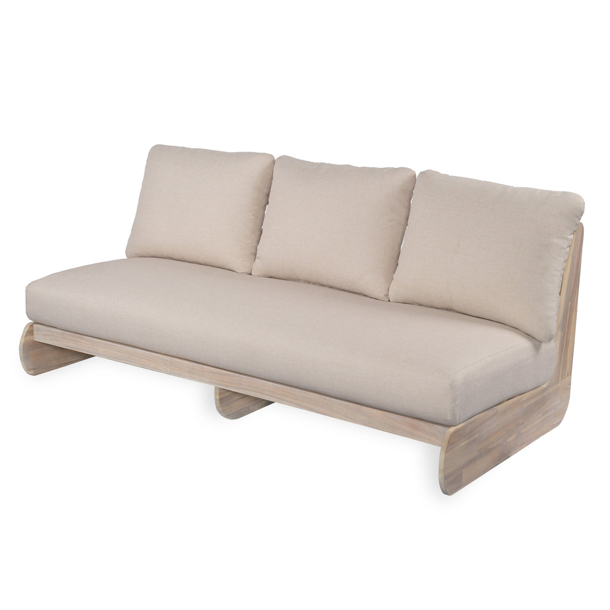 Outdoor Acacia Lazy 5‑Seater Chat Set with Water‑Repellent Cushions – Teak Finish