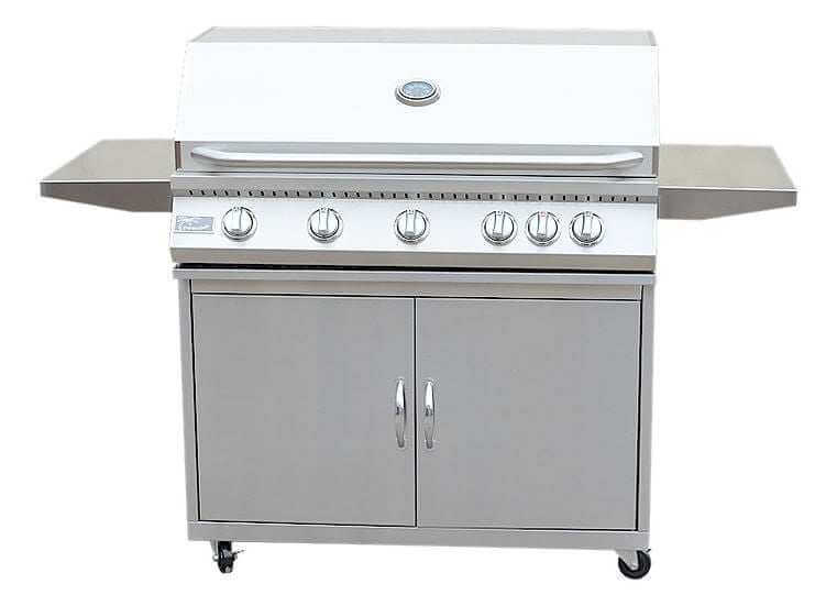 5 Burner 40" KOKOMO BBQ Grill with Cart & Locking Casters