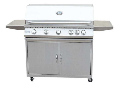 5 Burner 40" KOKOMO BBQ Grill with Cart & Locking Casters