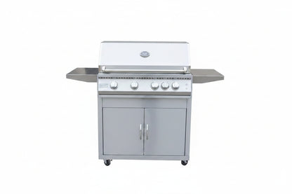 KOKOMO Professional 4 Burner 32 Inch Cart Model BBQ Grill With Lights & Locking Casters