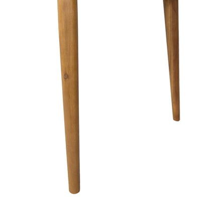 Acacia Wood Outdoor Dining Set (7‑Piece) — Teak‑Finish Table & Handwoven Wicker Chairs