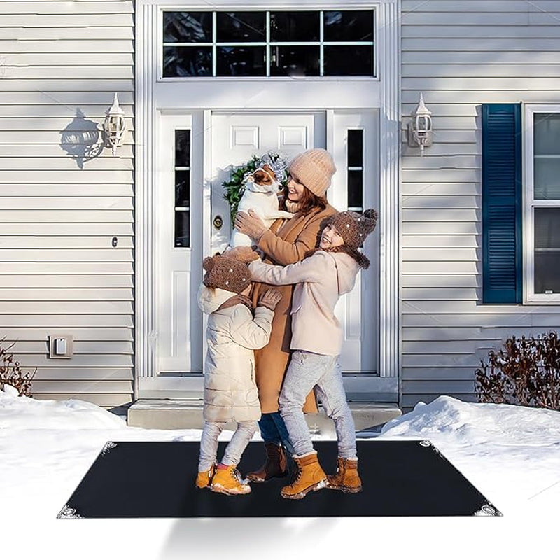 Snow Melting Mats, Heated Outdoor Mats for Walkways, Electric Snow Melting Mats for Decks and Sidewalks, Trusted No-Slip Snow and Ice Melt Heated Sidewalk Mat (10 X 30) 4PCS