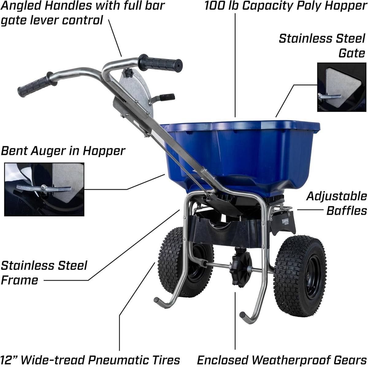 88800B Saltpro 100-Lb Contractor Salt & Ice Melt Spreader