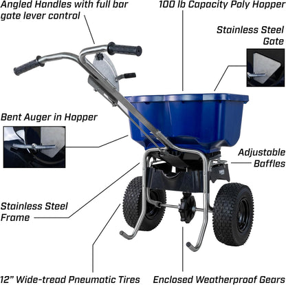 88800B Saltpro 100-Lb Contractor Salt & Ice Melt Spreader