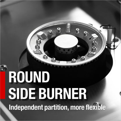 46-Inch 4-Burner Stainless Steel Gas Outdoor Kitchen Barbecue Island Grill