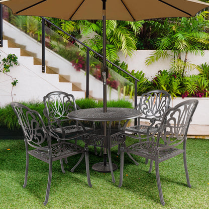 Black Aluminum Outdoor Patio Set – Complete Classic Garden Seating