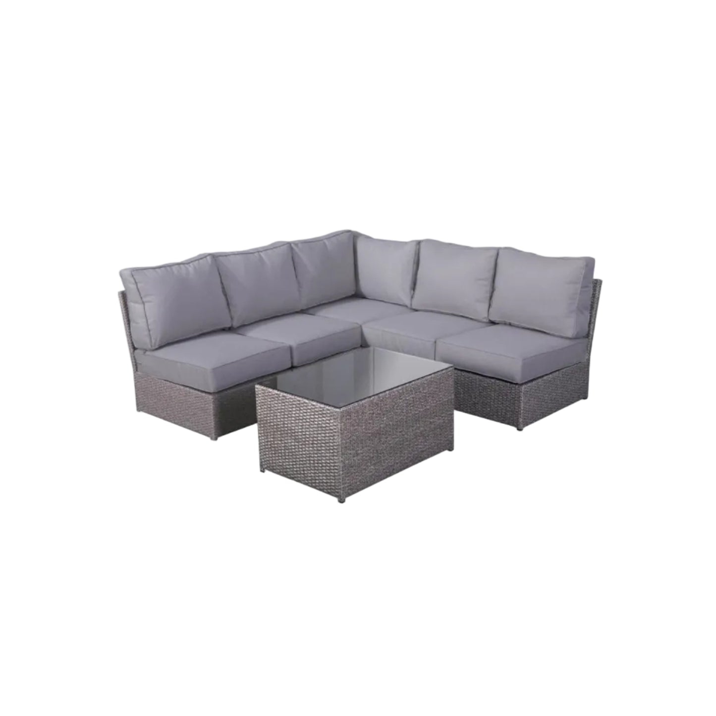 Fully Assembled 4-Person Patio Seating Set with Cushions