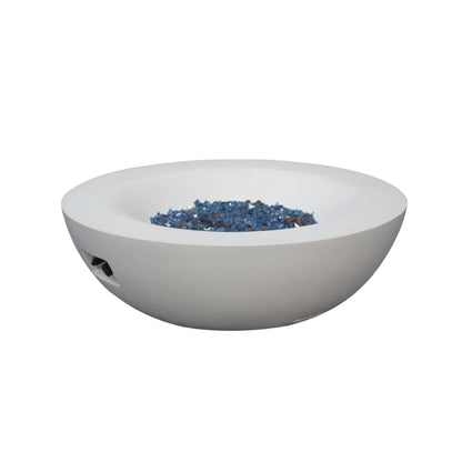 42 Inch Outdoor Concrete Propane gas Fire Pit bowl in Antique white color