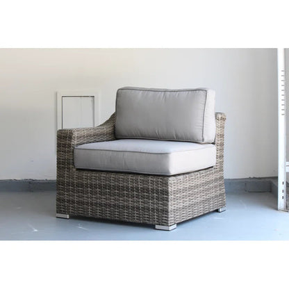 Fully Assembled 66" Wide Outdoor Wicker Loveseat with Plush Cushions