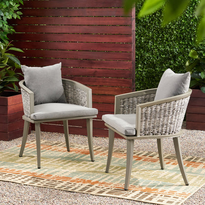 Pebble Chair Set with Waterproof Fabric - Grey