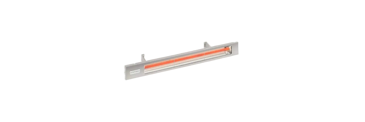 SL-2424 SS Slimline Series Single Element Electric Patio Heater 42.5" Long, 2400 Watts, 240 Volts, Silver Finish