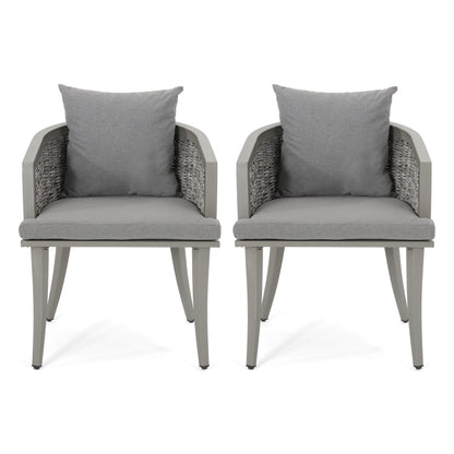 Pebble Chair Set with Waterproof Fabric - Grey