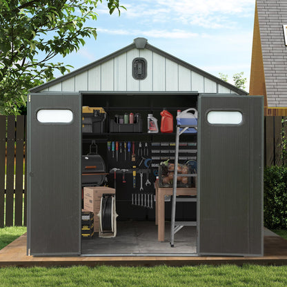 8' x 8' Weather-Resistant Resin Outdoor Storage Shed