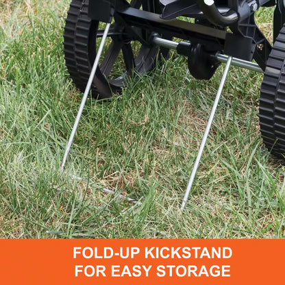 50 Lbs. Capacity Side Deflector Push Broadcast Spreader for Seed, Fertilizer and Ice Melt