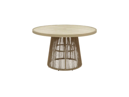 Outdoor Rope & Aluminum Patio Dining Table –  Sintered Stone Top, Rust‑Resistant Frame