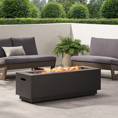 48" Contemporary Rectangular Propane Fire Pit – 50,000 BTU