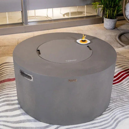 Elementi Pacaya 43" Round GFRC Outdoor Fire Table – OFG311 (45,000 BTU)