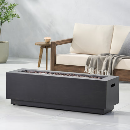 48" Contemporary Rectangular Propane Fire Pit – 50,000 BTU