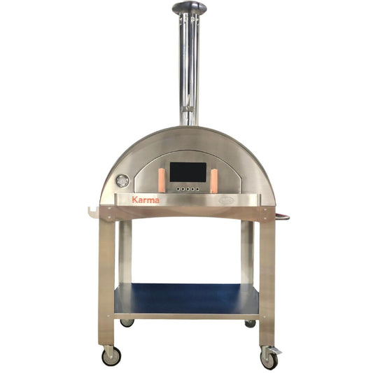 WPPO Karma 42" Professional Wood‑Fired Outdoor Oven – Premium 304 Stainless Steel Wood‑Fired Pizza Oven with R3 Insulation