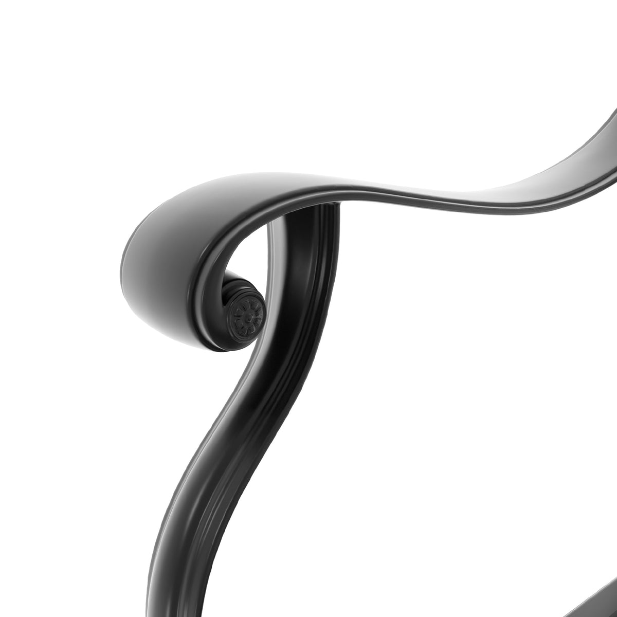 9-Piece Cast Aluminum Patio Dining Set with Swivel Chairs - Black