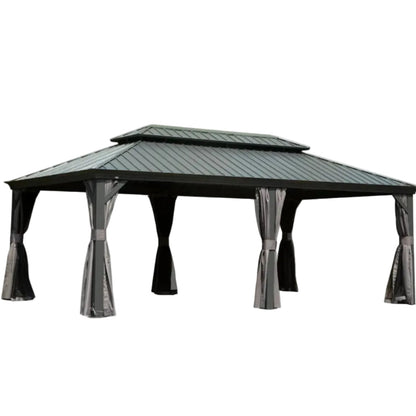 14' x 20' Hardtop Gazebo Outdoor Metal Gazebo Canopy
