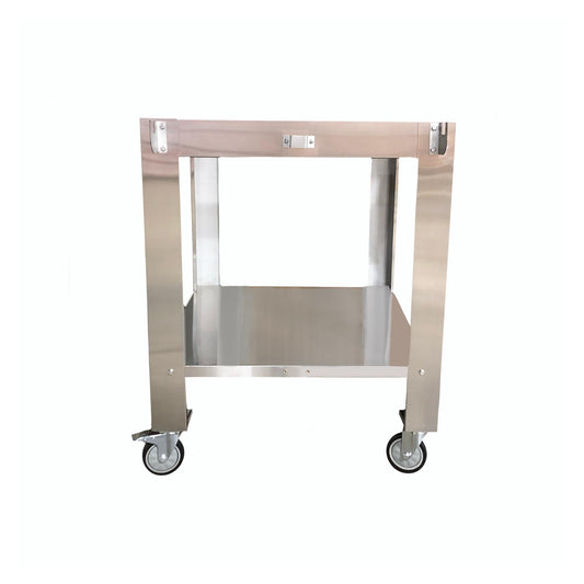 Karma 42 Oven Stand & Cart – Heavy‑Duty 201 Stainless Steel Mobile Base with Storage & Locking Casters