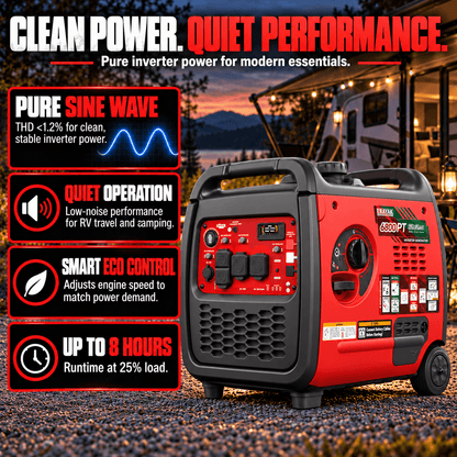6800W Tri-Fuel 120V/240V Inverter Generator