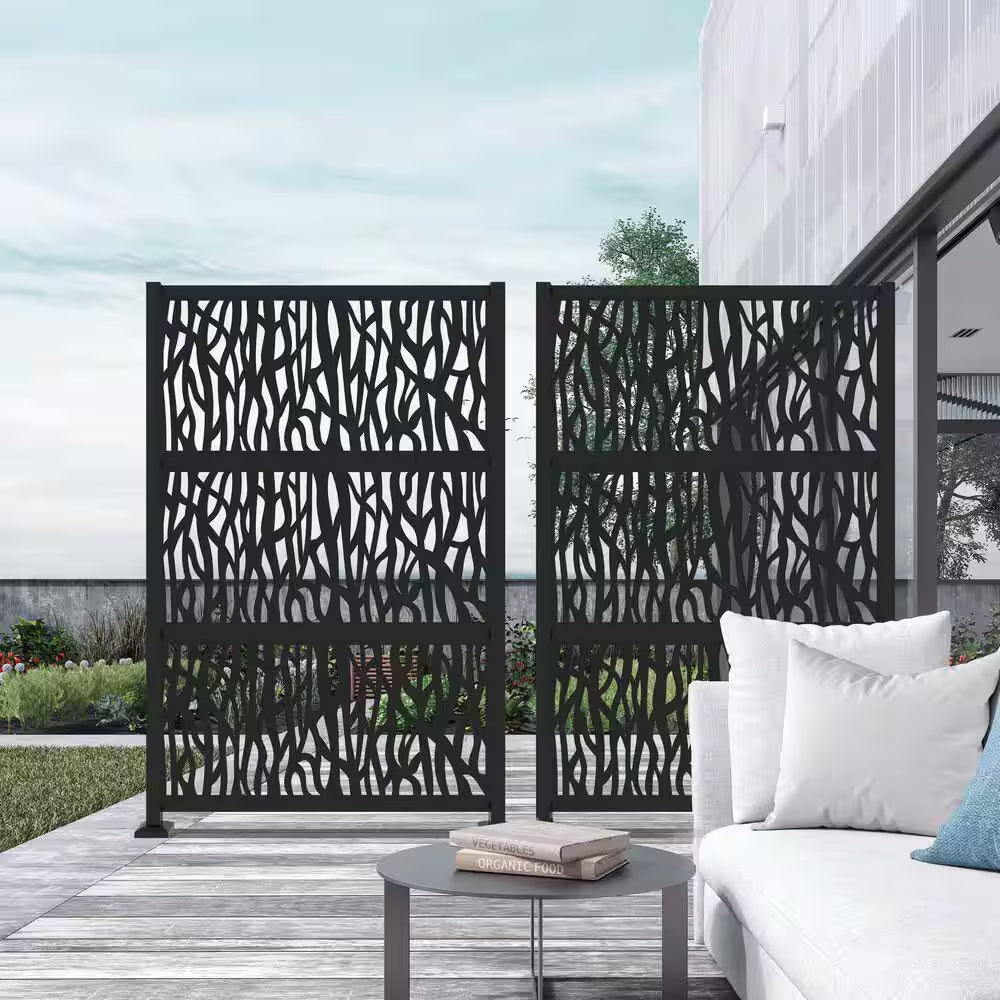 Matte Black Aluminum Decorative Screen Panel Frame Kit