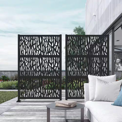 Matte Black Aluminum Decorative Screen Panel Frame Kit