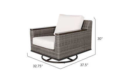 2 Beaufort Wicker Swivel Rocking Chair - Set of 2